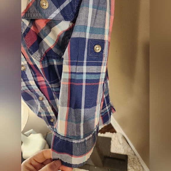 Carhartt Multicolor Plaid Women's Button Down Shirt Size Medium - Picture 5 of 8